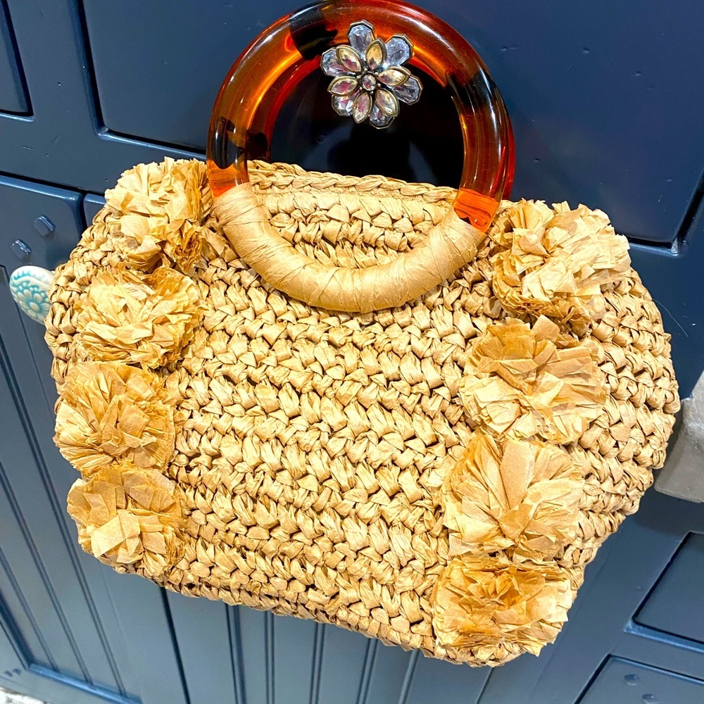 Lightweight bag with tortoise handle!Sassy & practical! From Sacks 5th Ave